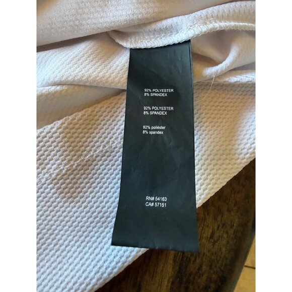 Karl Lagerfeld White & Black Performance Short Sleeve Polo Shirt Men's Large - Picture 6 of 6